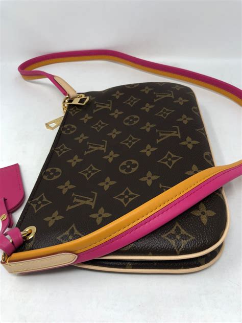 pink and yellow lv bag|lv bag with pink strap.